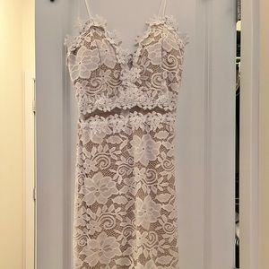 Ivory Lace Cocktail Dress